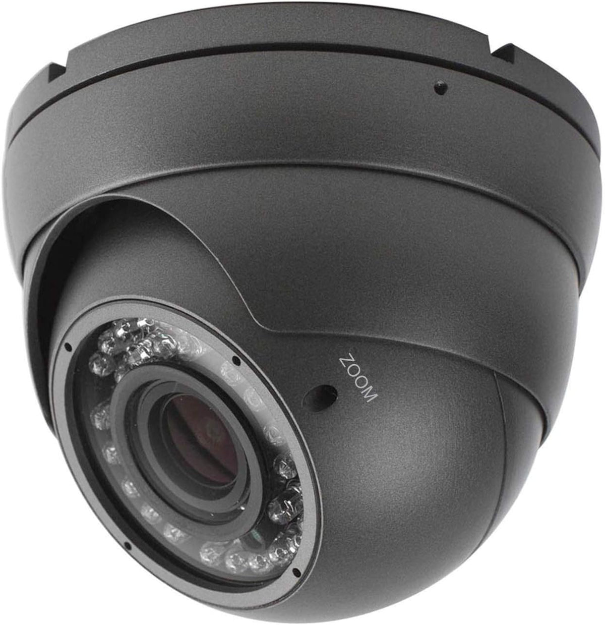 Analog CCTV Security Dome Camera HD 1080P 4-in-1 2.8mm-12mm Varifocal Lens Weatherproof Metal Housing White N935030