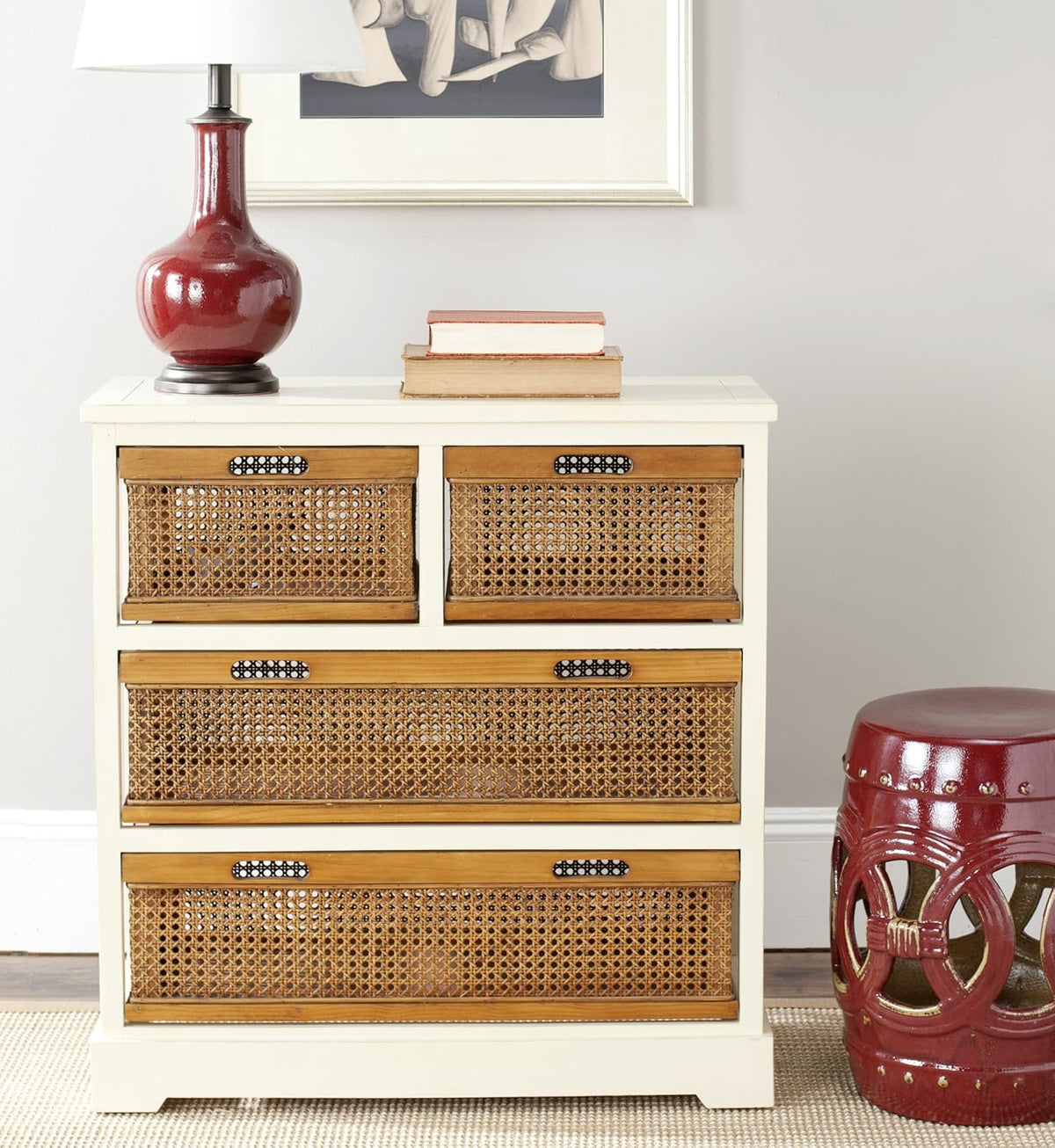 Grey 4-Drawer Storage Unit O322641