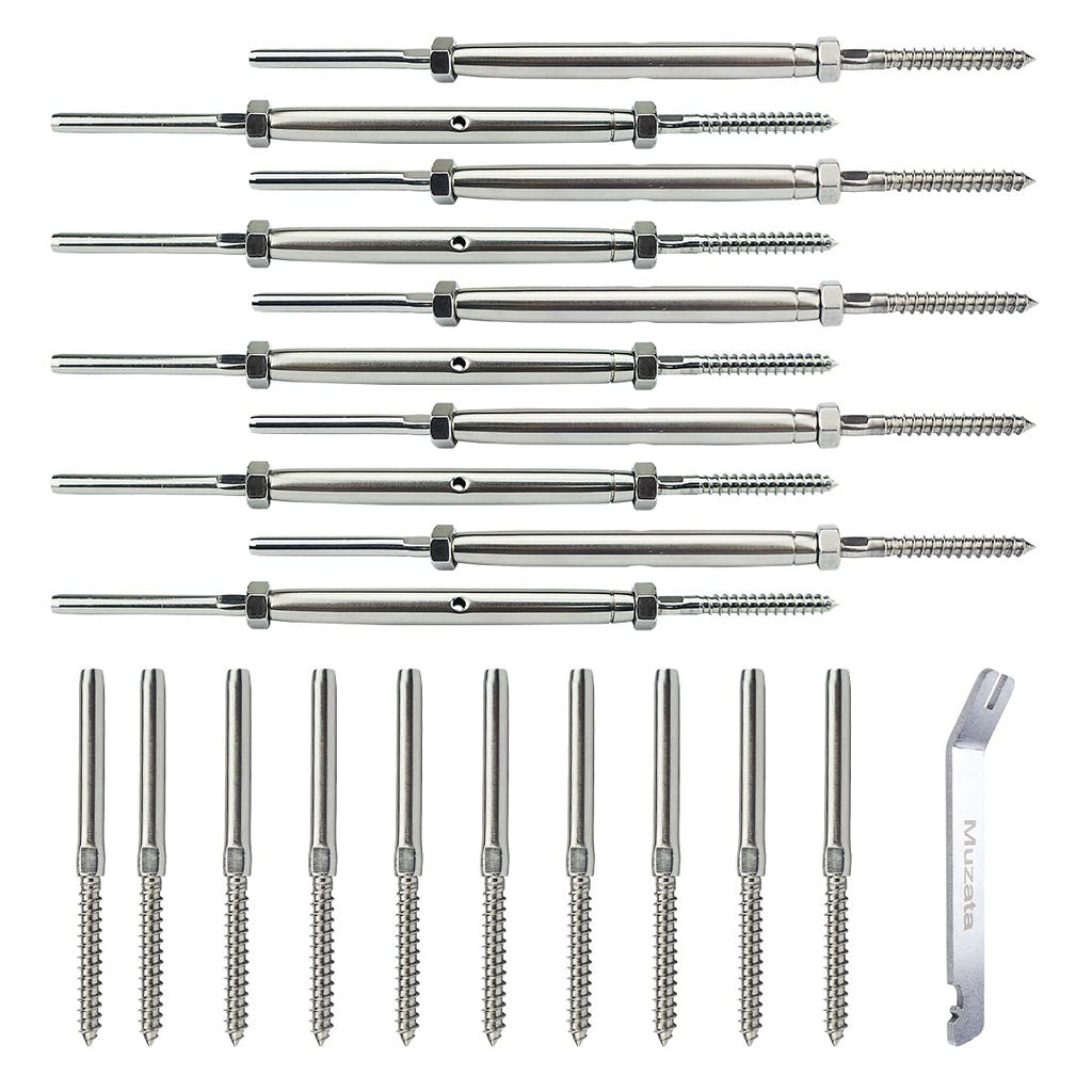 10 Set T316 Stainless Steel Cable Railing Kit H2024