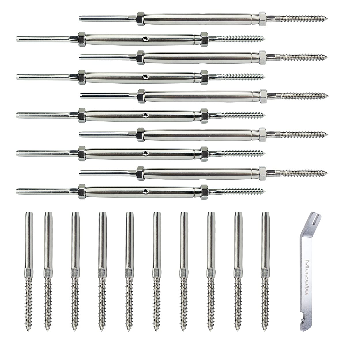 10 Set T316 Stainless Steel Cable Railing Kit H2024