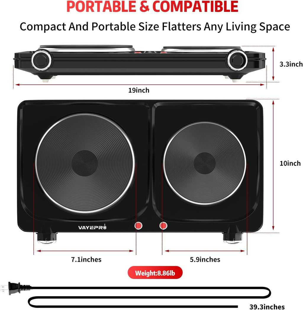 1800W Portable Double Electric Hot Plate G134