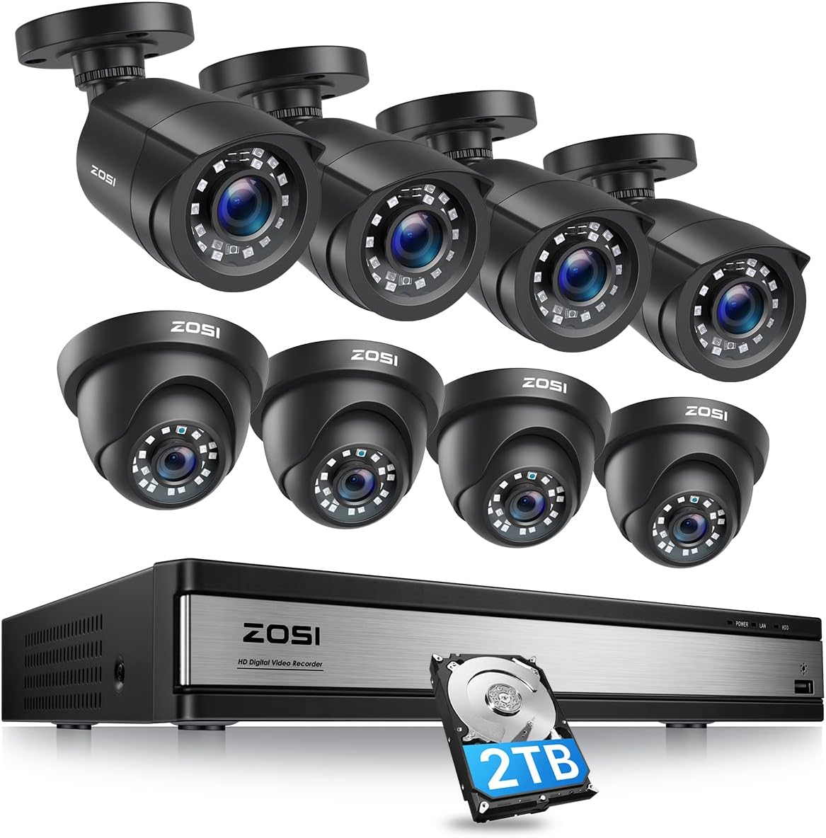 16CH 1080P Security Camera System with 2TB Hard Drive W74614