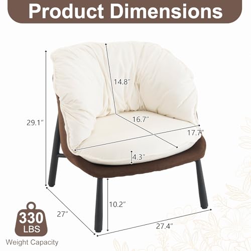 Black & Gray Velvet Barrel Chair with Metal Legs P55193
