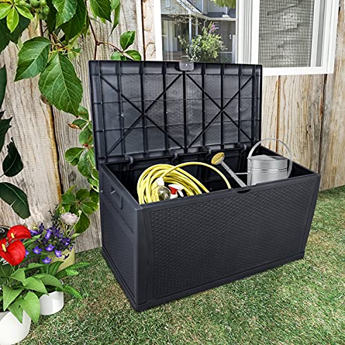 Brown 51 Gallon Waterproof Deck Storage Box N9916