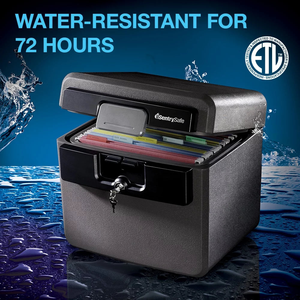 Fire-Resistant Water-Resistant Key Lock Safe Box 0.65 cu. ft. E62229