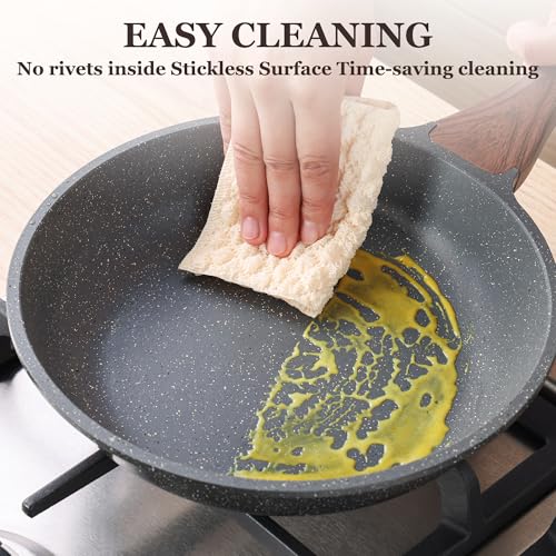 Nonstick Ceramic Frying Pan Skillet with Lid, 12.5 Inch M629682
