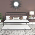 Single bed with rollers, metal, safety barrier S379