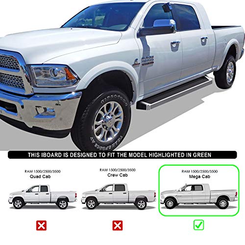 304 Stainless Steel Polished 6in Running Boards Side Steps T13562
