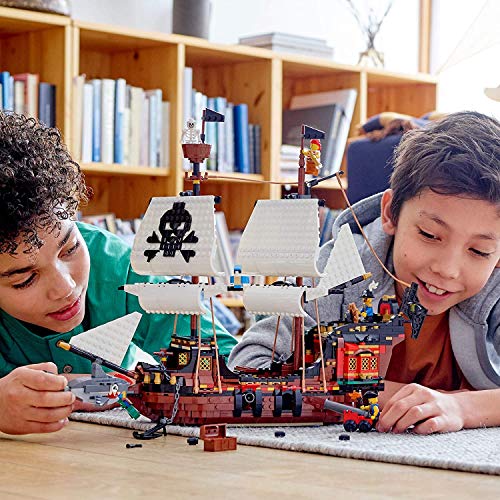 LEGO Creator 3 in 1 Pirate Ship Building Set, 4 Minifigures, Shark Toy, Ages 9+ B689073