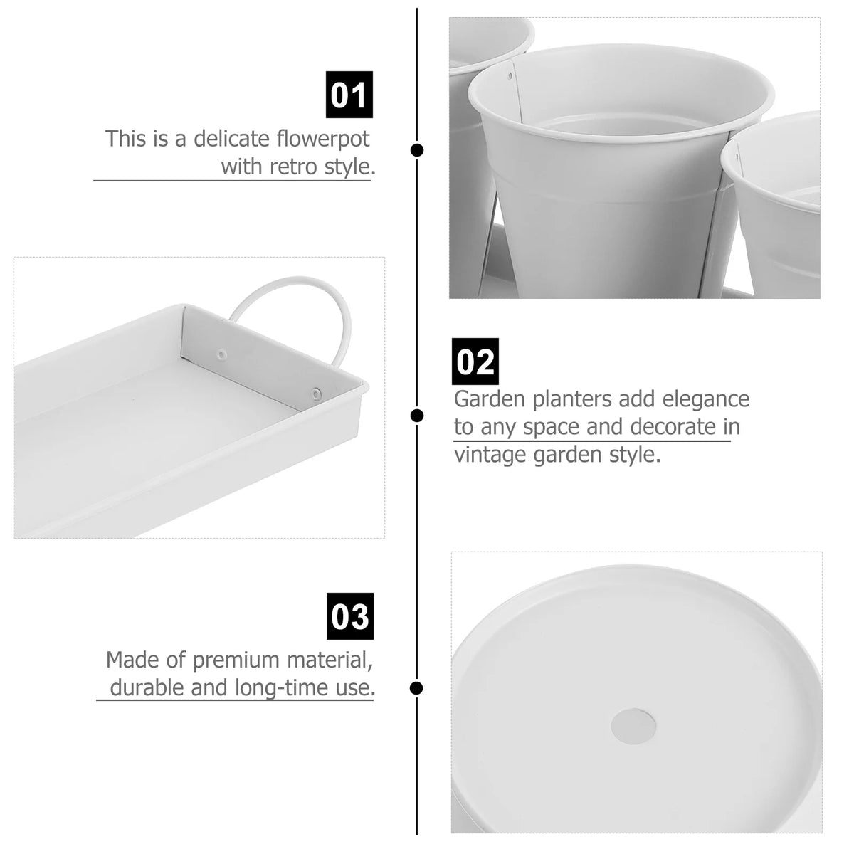 9 pcs Garden Flower Pot with 1pc Tray W970