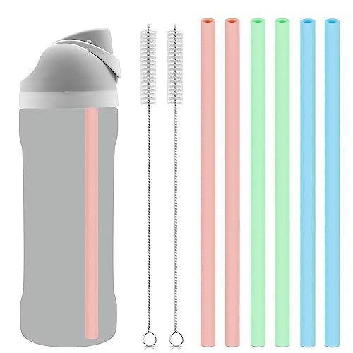 3pcs Reusable Straws with Cleaning Brush S5743
