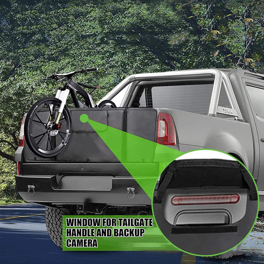 Tailgate Pad for Mountain Bikes with Tool Pockets and Bike Fixing Straps A552365