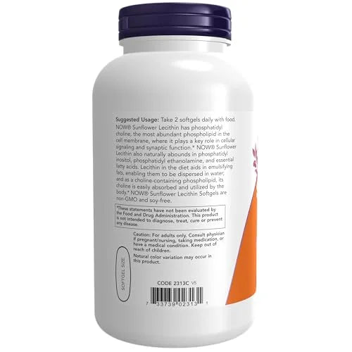 200 Softgels Sunflower Lecithin 1200 mg R318979