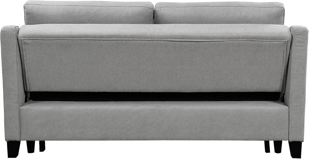 Light Gray Queen Sleeper Sofa Bed with Pullout Bed A2878