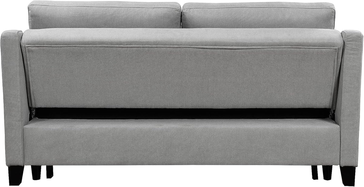 Light Gray Queen Sleeper Sofa Bed with Pullout Bed A2878