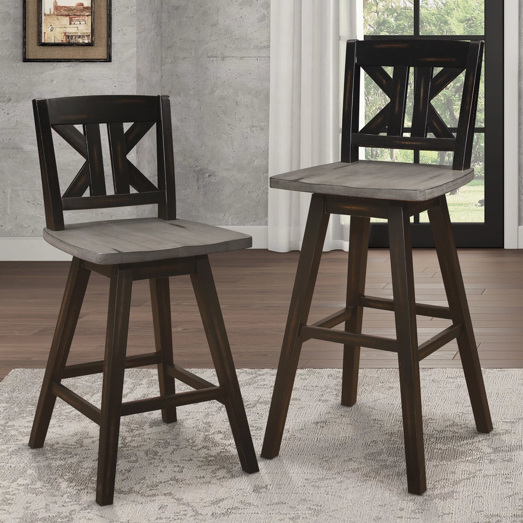 Black Sand-Through Swivel Counter Stool Z839350