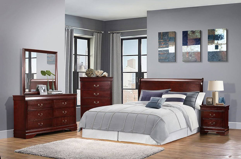 Cherry Full Sleigh Bed J578448