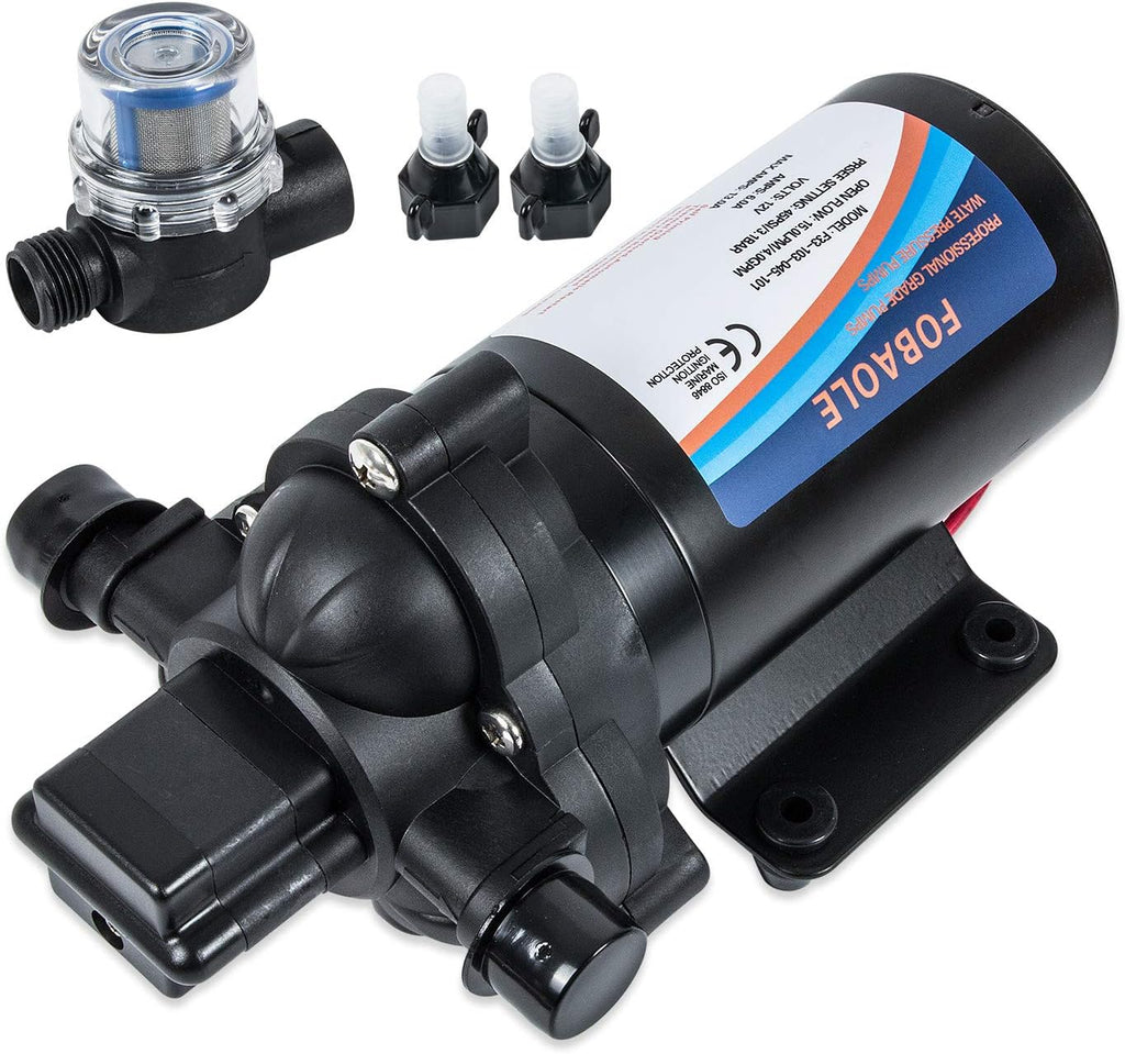 12V Fresh Water Pump with Pressure Switch 3.5 GPM 45 Psi A675103