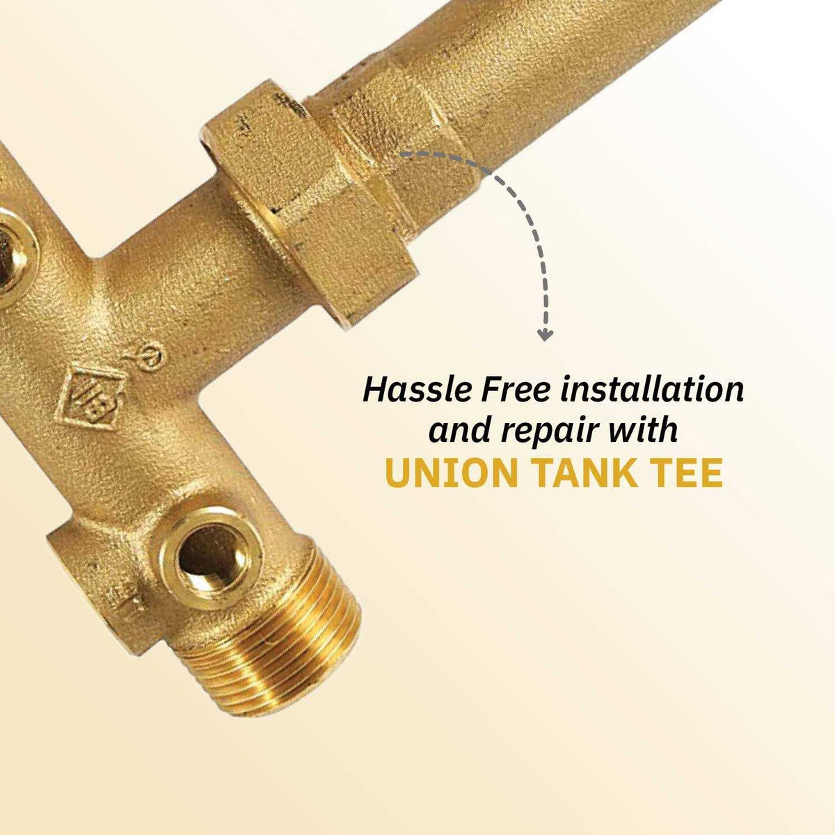 Pressure Tank Installation Kit with 1′ Brass Union Tank Tee U949
