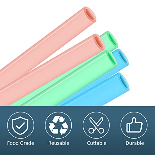 3pcs Reusable Straws with Cleaning Brush S5743