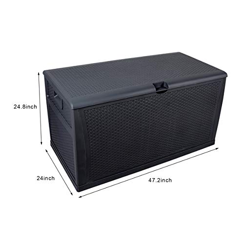 Brown 51 Gallon Waterproof Deck Storage Box N9916