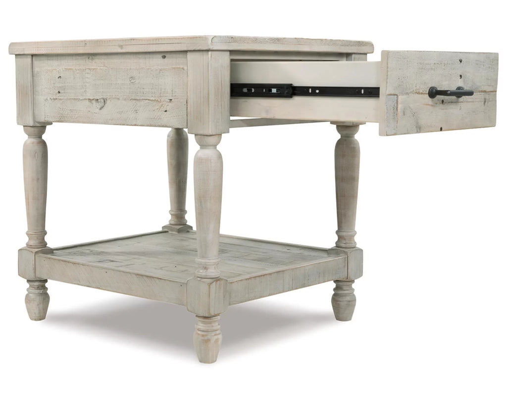 Whitewash End Table D844