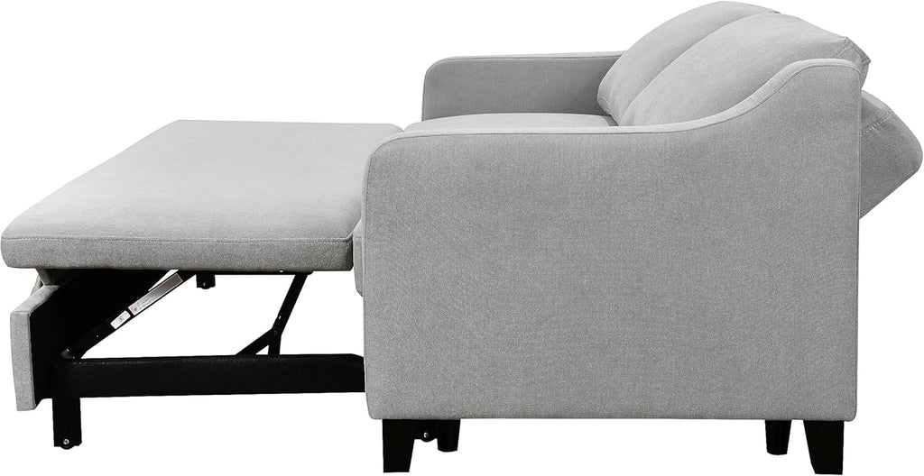 Light Gray Queen Sleeper Sofa Bed with Pullout Bed A2878