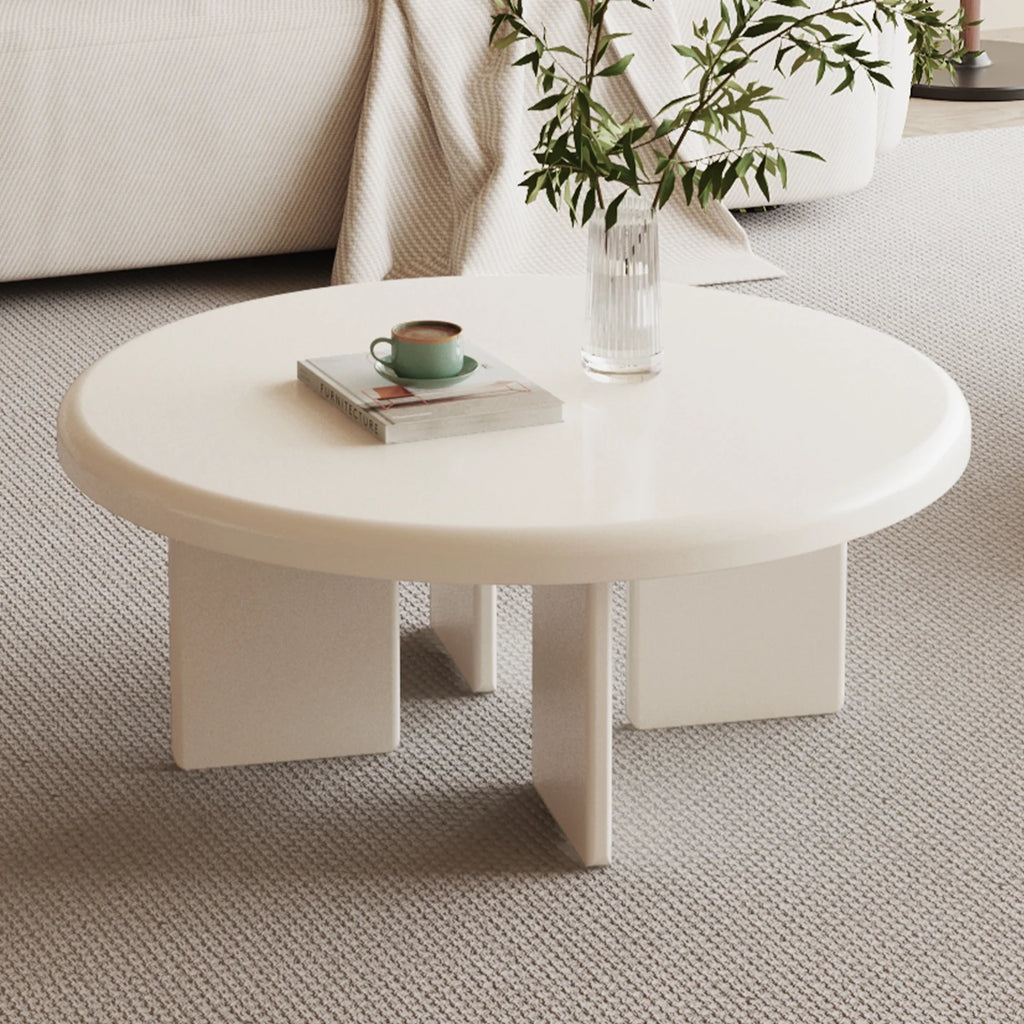 White Round Coffee Table U8454