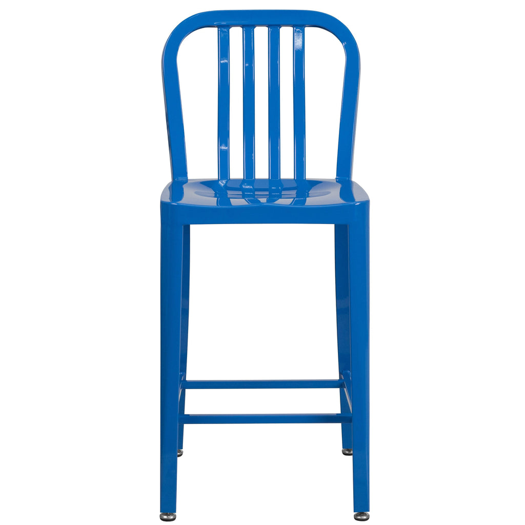 Blue Metal Counter Stool G5175