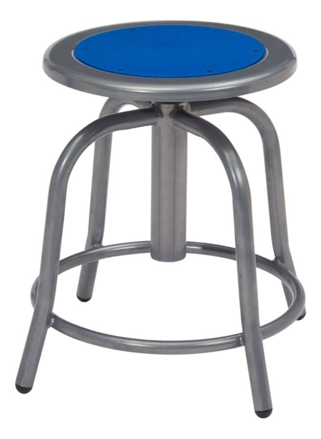 Persian Blue/Gray Steel Swivel Stools, Set of 2 D879569