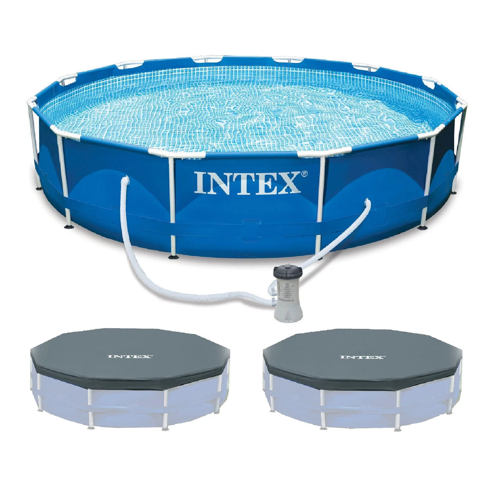 12'x30 Metal Frame Swimming Pool with Filter Pump S6547