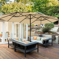 13FT Double Sided Patio Umbrella with Crank Handle I35815