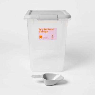 Pet Food Storage Tub with Built-in Scoop T890426