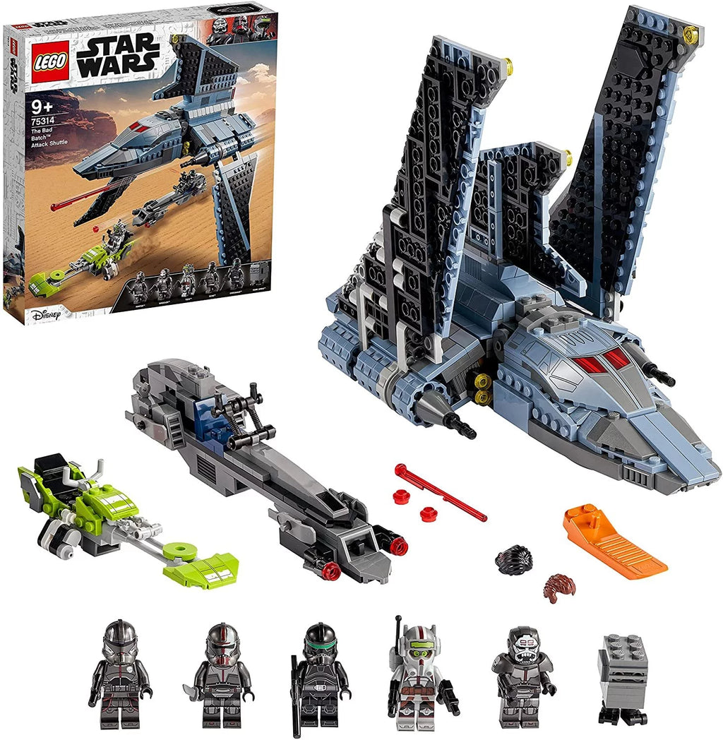 Star Wars Attack Shuttle Building Toy Set with 5 Clones Minifigures C550