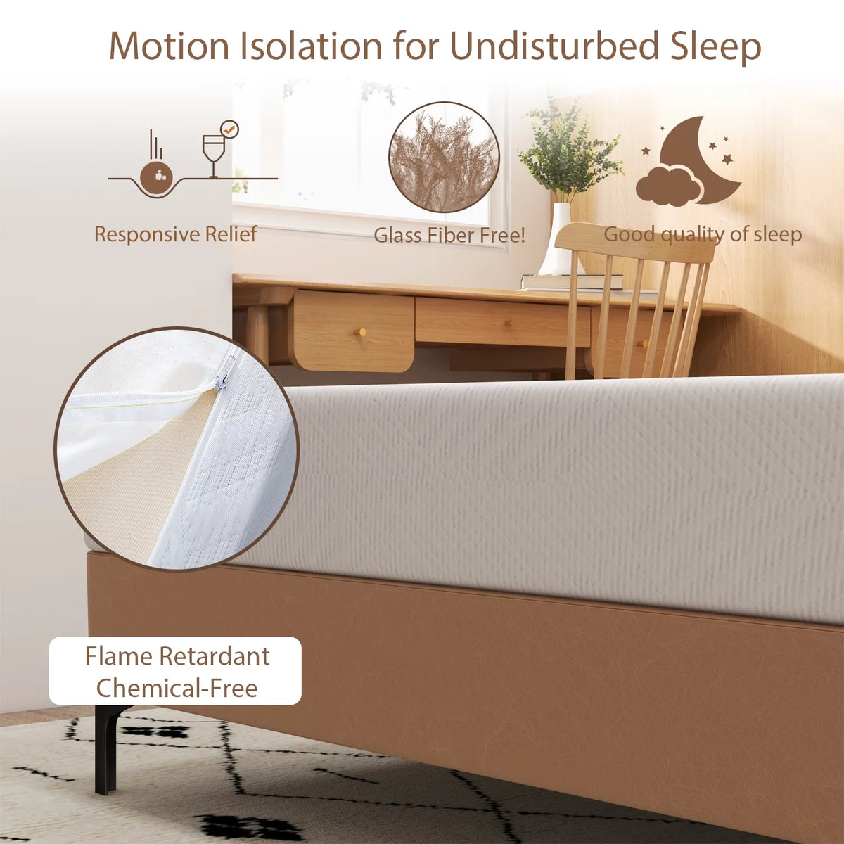 8 inch Full Size Green Tea Cooling Memory Foam Mattress G413902