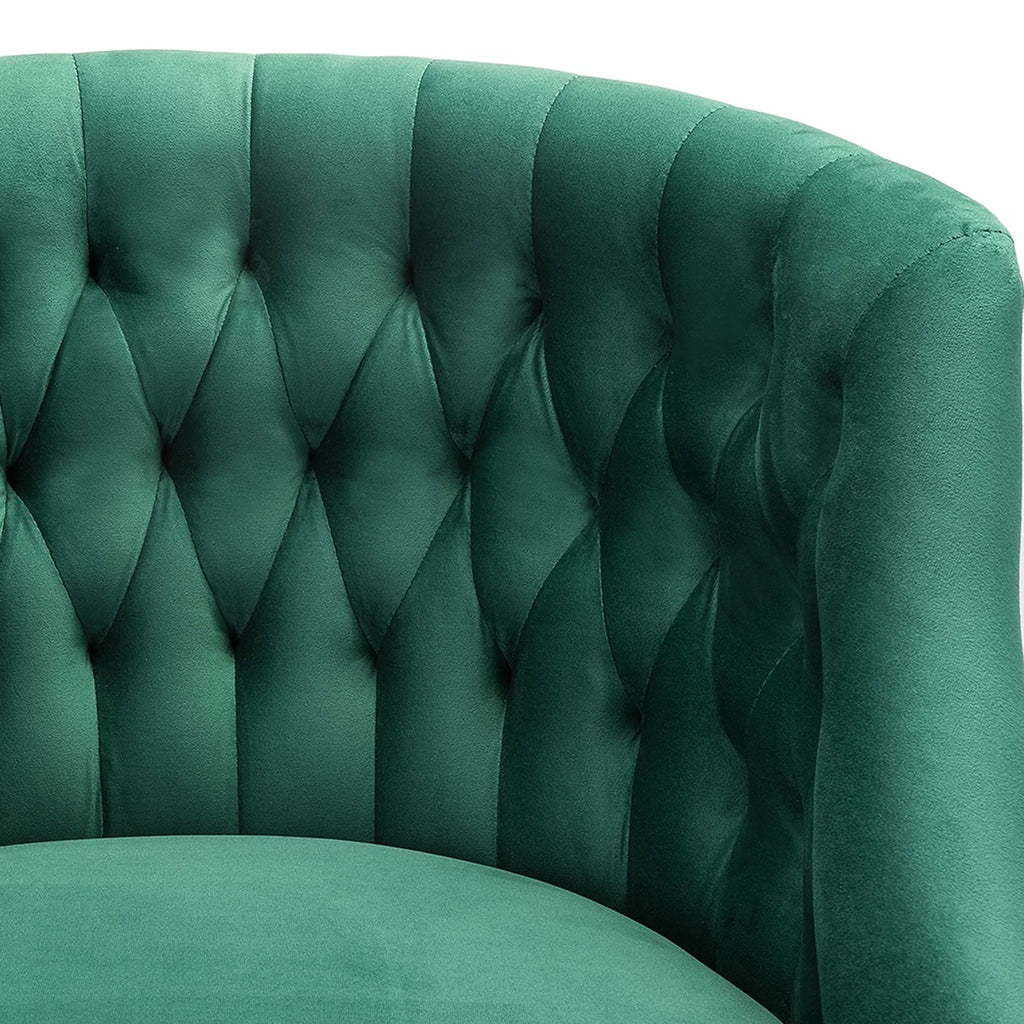 Green Velvet Swivel Office Chair G34985