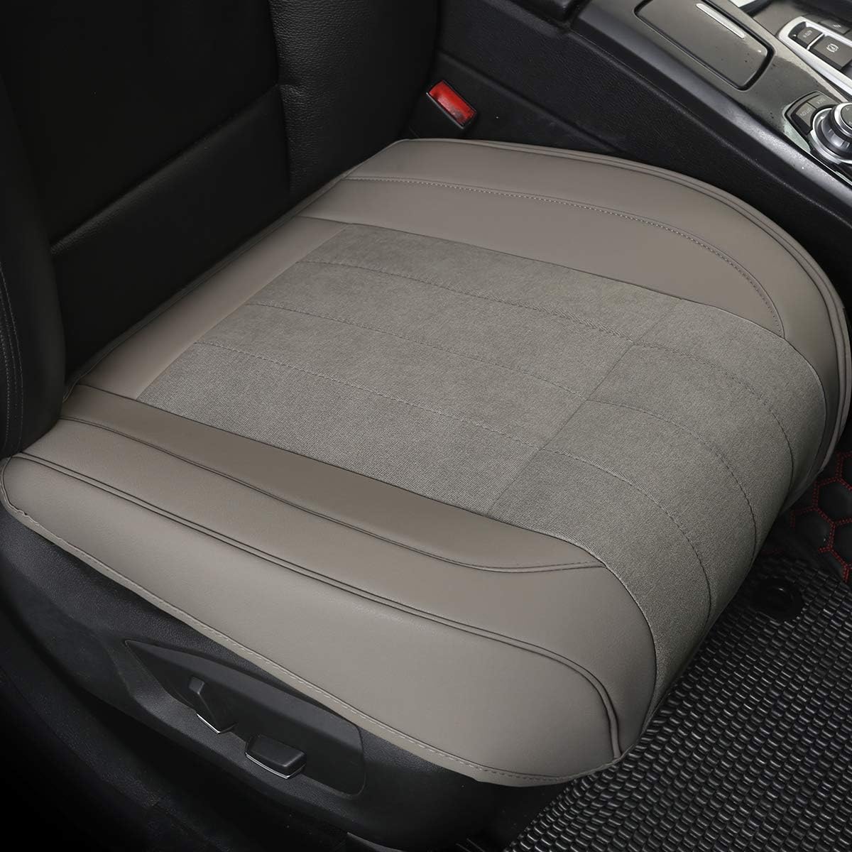 Beige-Tan PU Leather Car Seat Cover Bottom, 1pcs G77179