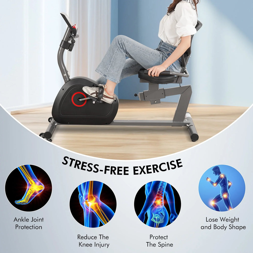 Recumbent Exercise Bike 8 Levels Quiet R475