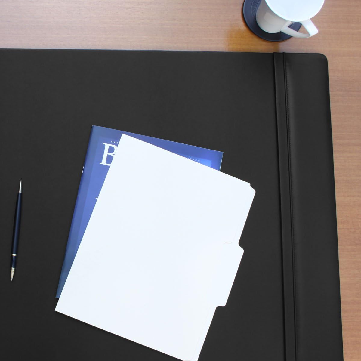 Black Leather Desk Pad W850652