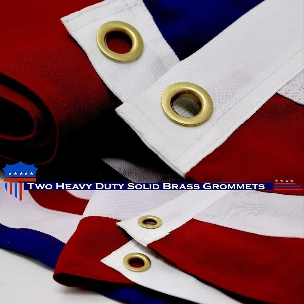 American Flag 4x6 Ft Heavy Duty Spun Polyester Embroidered Stars Sewn Stripes Brass Grommets D261