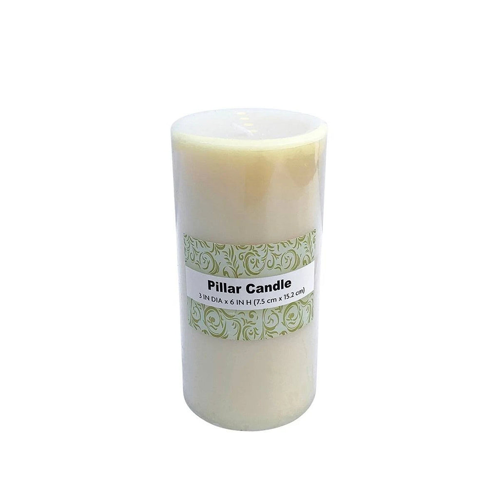 Ivory Pillar Candles - Set of 12 N759