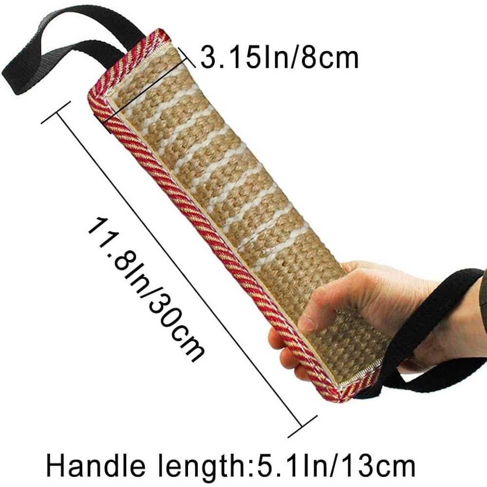 Dog Tug Toy Jute Bite Pillow L518372