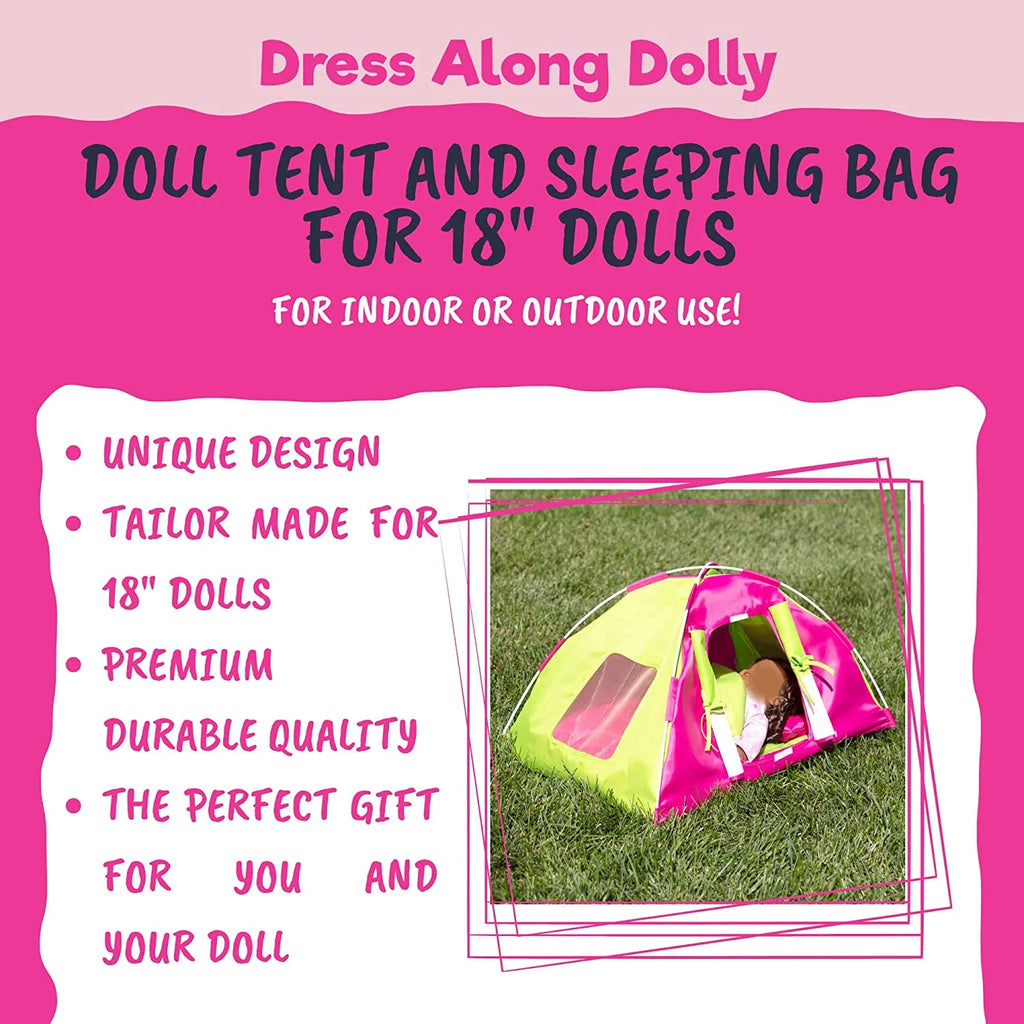Doll Camping Bed Tent with Sleeping Bag & Pillow L857
