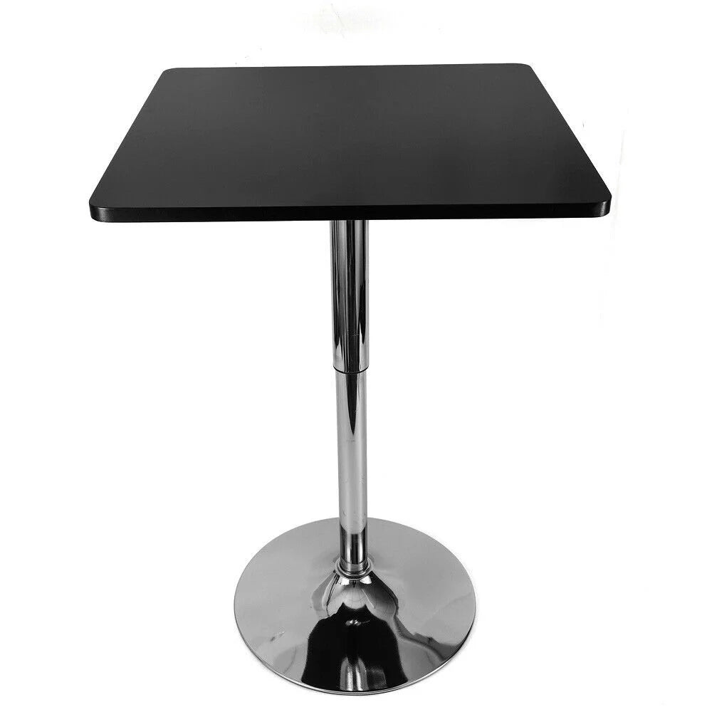 Adjustable Height 360 Rotatable Square Bar Table Black M3077