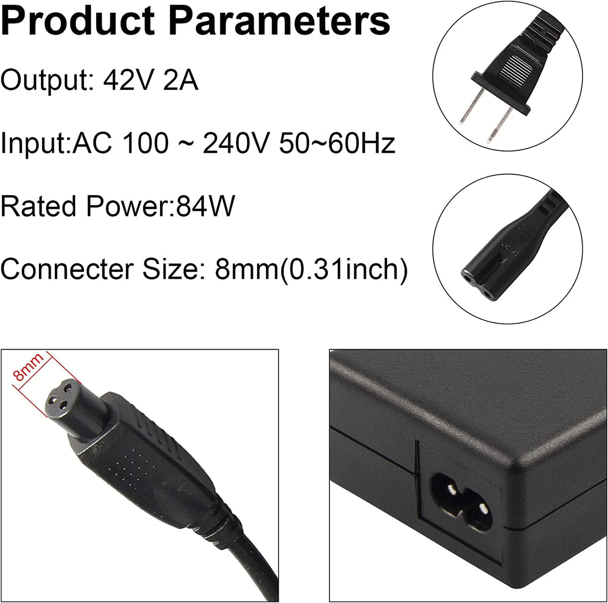 42V 2A Adapter Charger for Electric Scooter K3770