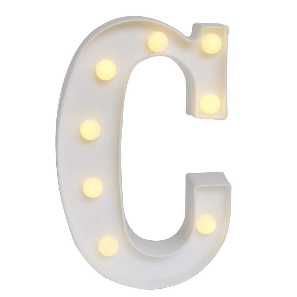 Light up Letter LED Alphabet Number Symbol Plastic Decoration D1623