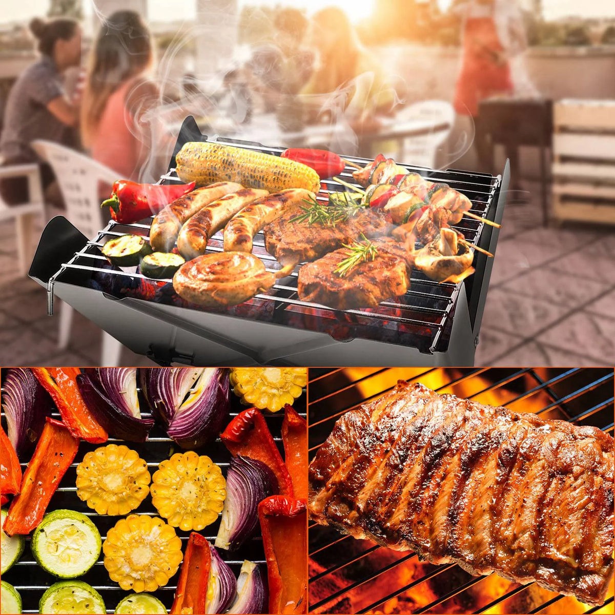 Foldable Mini Stainless Steel BBQ Grill D892321