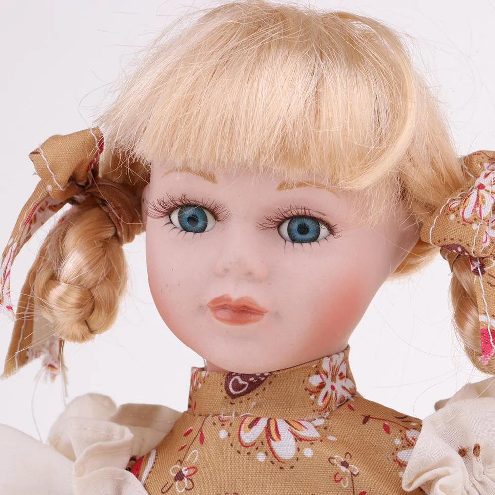 30cm Porcelain Doll Girl Figures with Stand C598