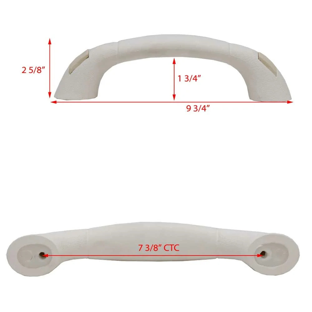 White Textured Vinyl Boat Grab Handle Rail U311349