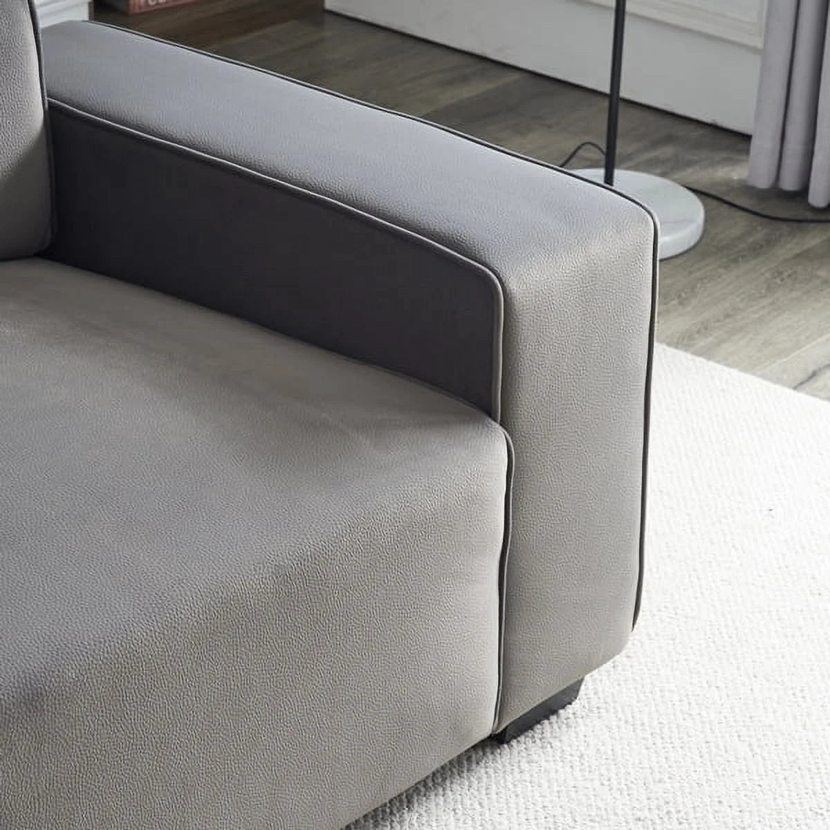 Brown Single Sofa with Side Pockets R734245